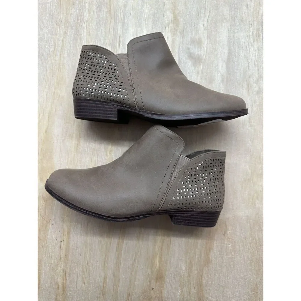 Mia Kids Little/Big‎ Girl's Gilli Ankle Boots Slip-On Shoes Cognac Sz 5